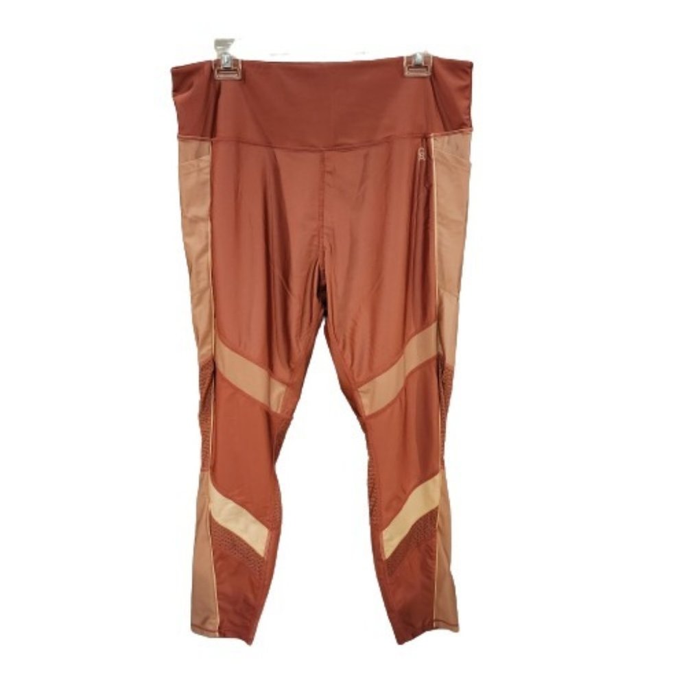 Good American Active Leggings Rosy Rust Colors Size 3XL